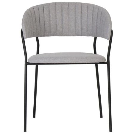 Купить Стул Turin светло-серая рогожка с чёрными ножками по низкой цене
