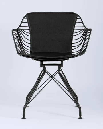 Купить Кресло Thomas черное с черной подушкой по низкой цене