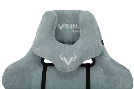 Кресла для геймеров - Кресло игровое Zombie VIKING KNIGHT Fabric серо-голубой Light-28 с подголов. крестовина металл