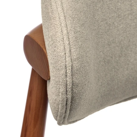 Купить Стул Lucas 3 латте букле с ножками цвета орех по низкой цене