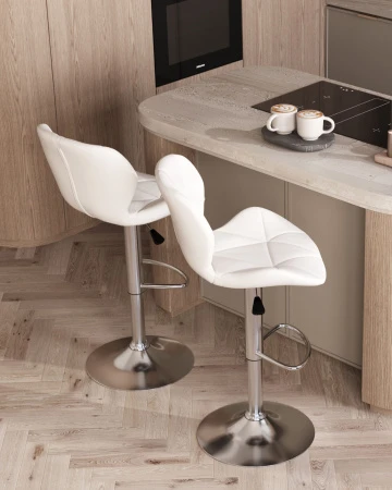 Купить Стул барный Бон белый по выгодной цене для кафе, ресторанов и кухни