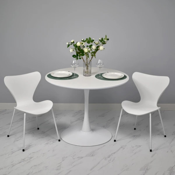 Купить Комплект из 4-х стульев Seven Style белый с белыми ножками по низкой цене