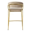 Купить Стул полубарный Turin латте с золотыми ножками по выгодной цене для кафе, ресторанов и кухни