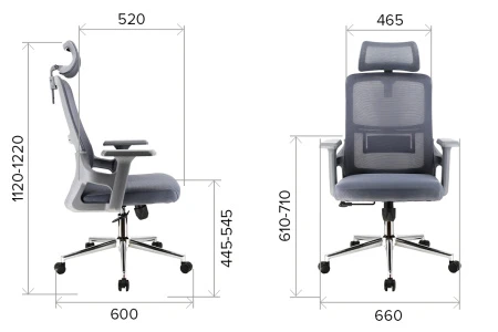 Эргономичные кресла - Кресло Everprof EP-530 Grey (EP-530 Грэй) Сетка Серый