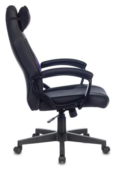 Кресло игровое Zombie HERO JOKER черный/фиолетовый искусственная кожа с подголов. крестовина пластик