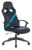 Кресла для геймеров - Кресло игровое Zombie DRIVER черный/голубой искусственная кожа с подголов. крестовина пластик