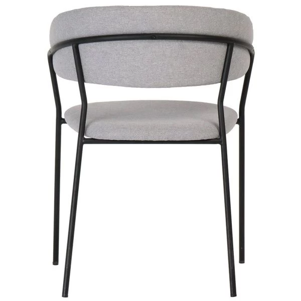 Купить Стул Turin светло-серая рогожка с чёрными ножками по низкой цене