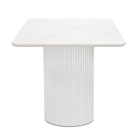 Купить Стол Festa 140x85x77см, керамогранит белый мрамор по низкой цене