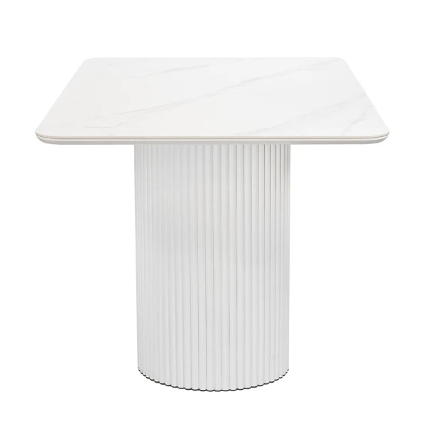 Купить Стол Festa 140x85x77см, керамогранит белый мрамор по низкой цене