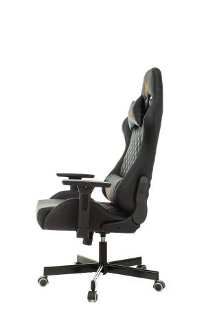 Кресло игровое Knight ARMOR черный ромбик эко.кожа с подголов. крестов. металл