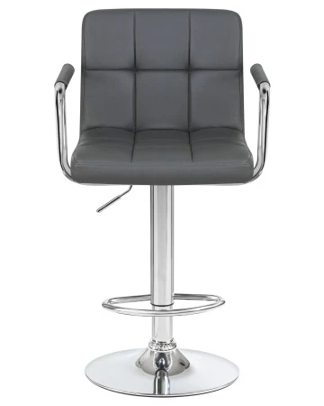 Купить Стул барный DOBRIN KRUGER ARM, серый по выгодной цене для кафе, ресторанов и кухни