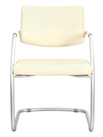 Офисный стул Delta (Дельта) сильвер Экокожа Слоновая кость