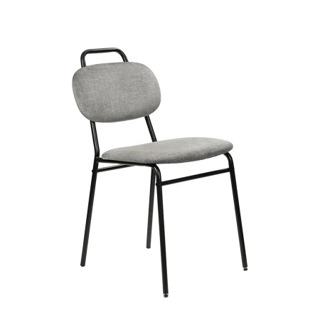 Купить Стул MOLLY разборный черный каркас серое сиденье по низкой цене
