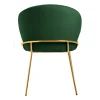 Купить Стул-полукресло Emil зеленый с золотыми ножками по низкой цене