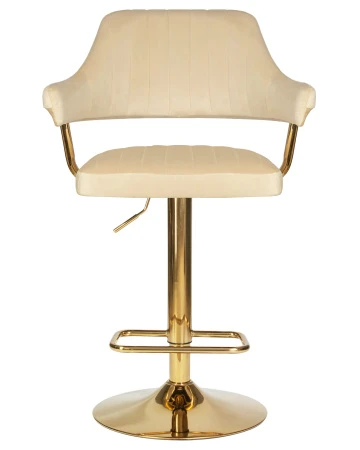 Купить Стул барный DOBRIN CHARLY GOLD, бежевый велюр (MJ9-10) по выгодной цене для кафе, ресторанов и кухни