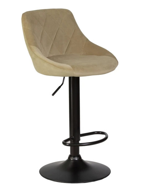 Стул барный DOBRIN LOGAN BLACK, мокко велюр (MJ9-9) для кафе, ресторанов и кухни