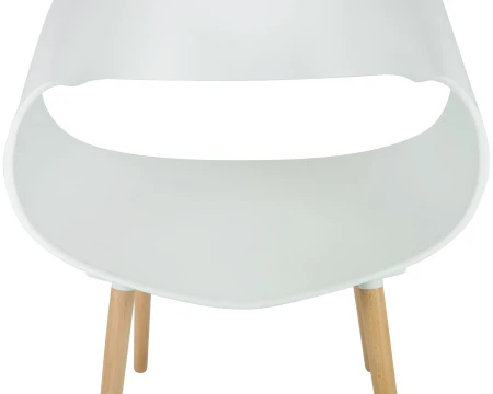 Купить Набор 4 шт Стул обеденный DOBRIN ALIEN, ножки светлый бук, цвет белый (W-02) в интернет-магазине КупиКресла.ру