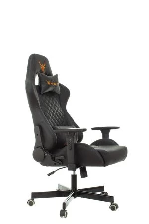 Кресло игровое Knight ARMOR черный ромбик эко.кожа с подголов. крестов. металл