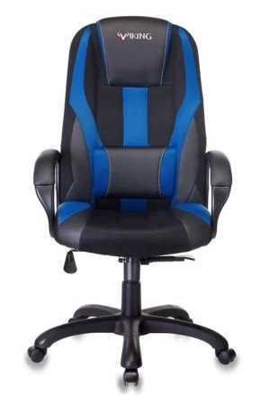 Кресла для геймеров - Кресло игровое Zombie VIKING-9 черный/синий искусст.кожа/ткань крестовина пластик
