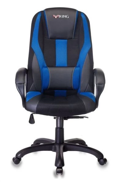 Кресло игровое Zombie VIKING-9 черный/синий искусст.кожа/ткань крестовина пластик | Купить в КупиКресла.ру