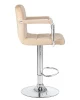 Купить Стул барный DOBRIN KRUGER ARM, бежевый велюр (MJ9-10) по выгодной цене для кафе, ресторанов и кухни
