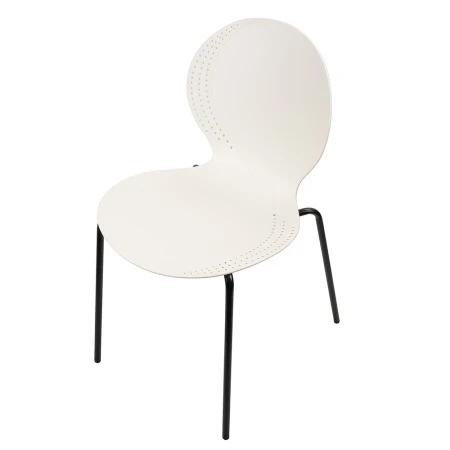 Купить Стул Wave белый с черными ножками по низкой цене