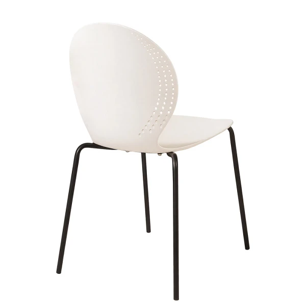 Купить Стул Wave белый с черными ножками по низкой цене