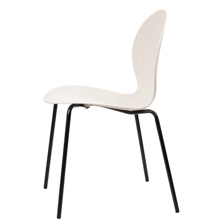 Купить Стул Wave белый с черными ножками по низкой цене