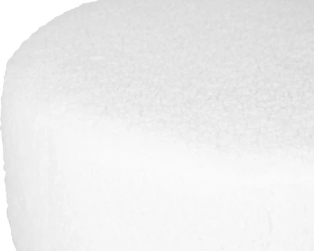 Купить Пуф DOBRIN DANNY BLACK, белое букле в интернет-магазине КупиКресла.ру