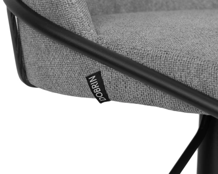 Купить Стул барный DOBRIN OLIVER, серая ткань (FLY1347-17) по выгодной цене для кафе, ресторанов и кухни