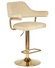 Купить Стул барный DOBRIN CHARLY GOLD, бежевый велюр (MJ9-10) по выгодной цене для кафе, ресторанов и кухни