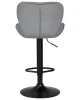Купить Стул барный DOBRIN BARNY BLACK, серый велюр (MJ9-75) по выгодной цене для кафе, ресторанов и кухни