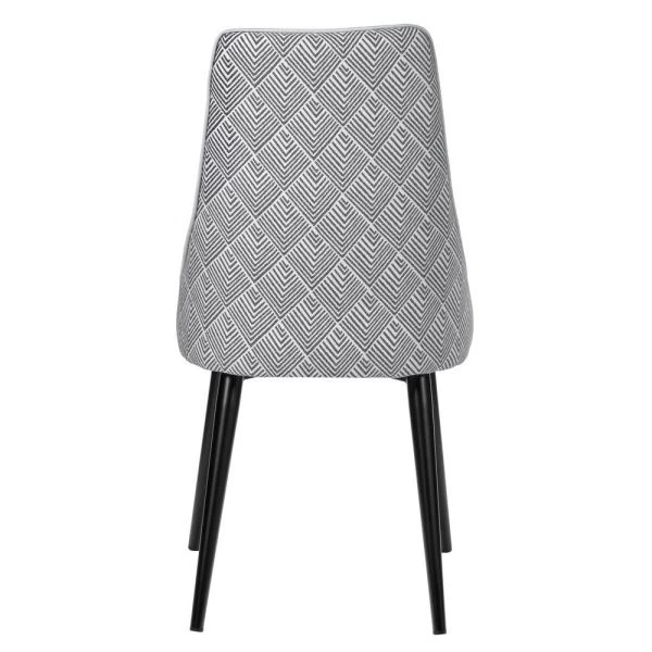 Купить Стул Dave серый с жаккардом по низкой цене