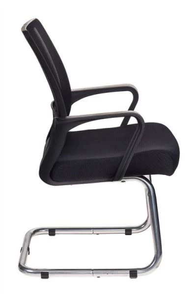 Кресло Бюрократ MC-209 черный TW-01 TW-11 сетка/ткань полозья металл хром | Купить в КупиКресла.ру