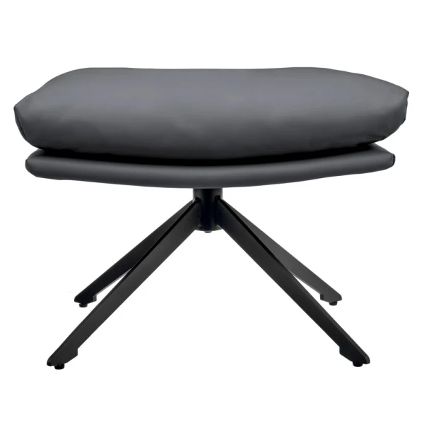 Купить Оттоманка HUG тёмно-серый, экокожа по низкой цене