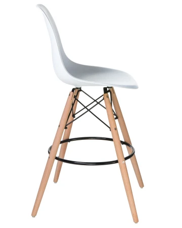 Купить Стул барный DOBRIN DSW BAR, ножки светлый бук, цвет сиденья белый (W-02) по выгодной цене для кафе, ресторанов и кухни