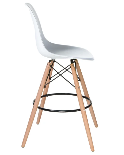 Стул барный DOBRIN DSW BAR, ножки светлый бук, цвет сиденья белый (W-02) для кафе, ресторанов и кухни