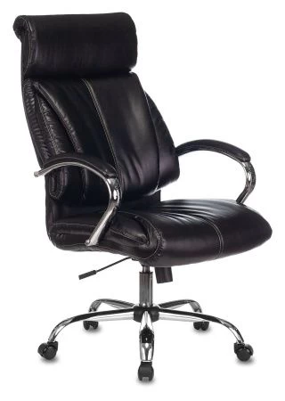 Кресло руководителя Бюрократ T-9904NSL черный Leather Venge Black искусственная кожа крестовина металл хром