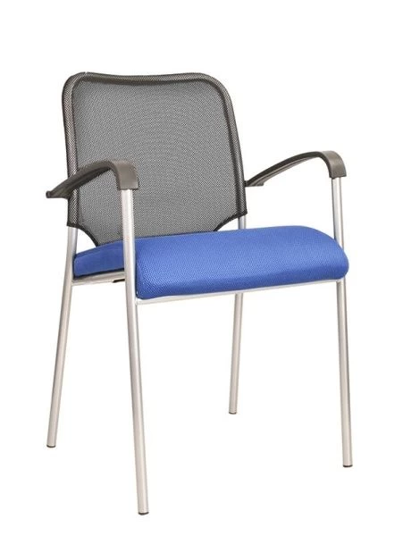 Купить Офисный стул Amigo ARM (Амиго) сильвер (Ткань-сетка Черный) по выгодной цене