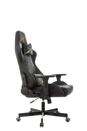 Кресла для геймеров - Кресло игровое Knight ARMOR черный ромбик эко.кожа с подголов. крестов. металл