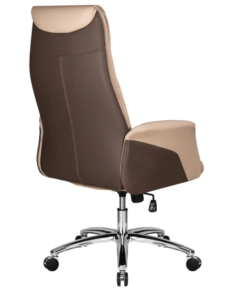 Офисное кресло для руководителей DOBRIN LEONARD, коричнево-бежевый | Купить в КупиКресла.ру