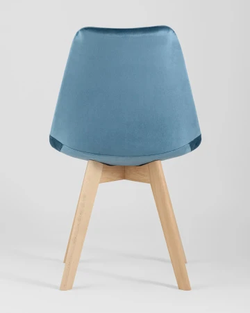 Купить Стул FRANKFURT велюр синий по низкой цене