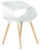 Стул обеденный DOBRIN ALIEN, ножки светлый бук, цвет белый (W-02)