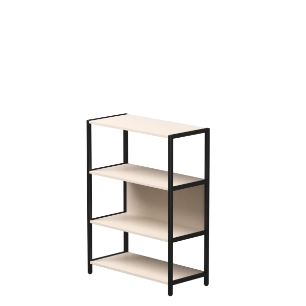 Купить Стеллаж металлический средний Everprof EVO (ЭВО) 830х385x1120 Кашемир/Черный по низкой цене