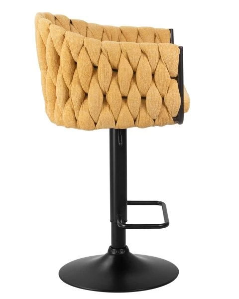 Стул барный LEON (жёлтая ткань (LAR 275-8)) для кафе, ресторанов и кухни