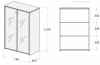 Купить Шкаф для документов со стеклом средний Апекс 798х400х1149 Орех Монтана/Черный по низкой цене