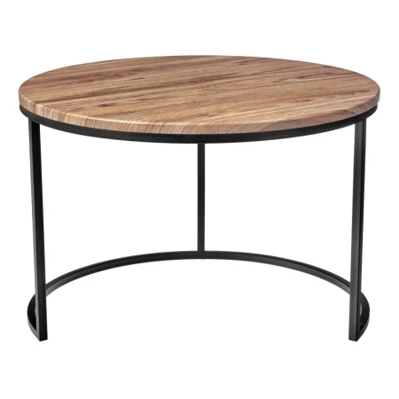 Купить Набор кофейных столиков Tango орех и серый мрамор с чёрными ножками, 2шт по низкой цене