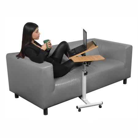 Купить Стол многофункциональный Palma 60x40x62-96см, светлое дерево, белый по низкой цене