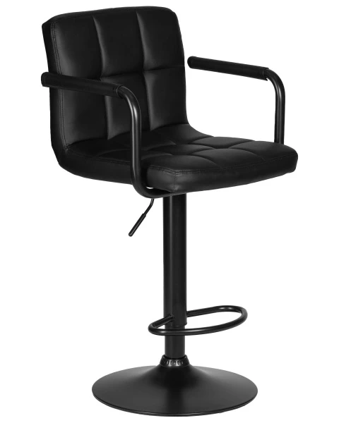 Купить Набор 2 шт Стул барный DOBRIN KRUGER ARM BLACK, черный по низкой цене