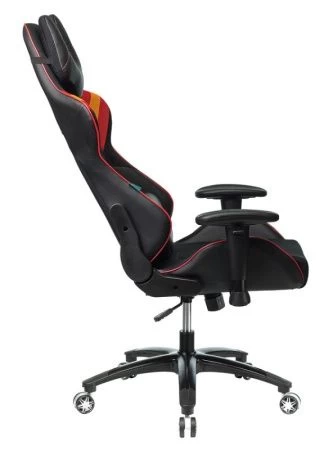 Кресла для геймеров - Кресло игровое Zombie VIKING 4 AERO черный/красный искусст.кожа/ткань с подголов. крестовина пластик